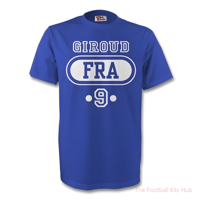 Olivier Giroud France Fra T-shirt (blue) - Kids-unisoccer store